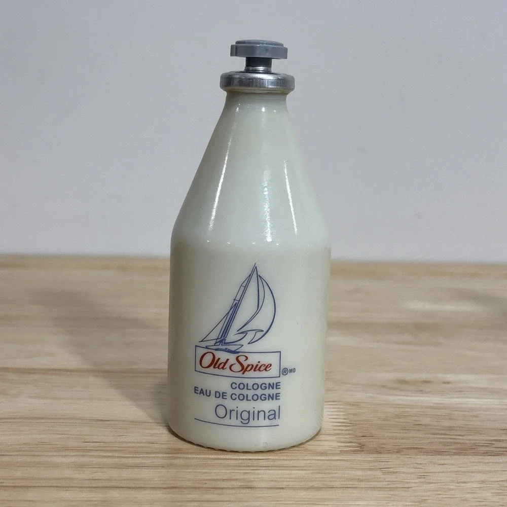 Vintage Old Spice After Shave Glass Bottle 2.5 oz Star Cap Full